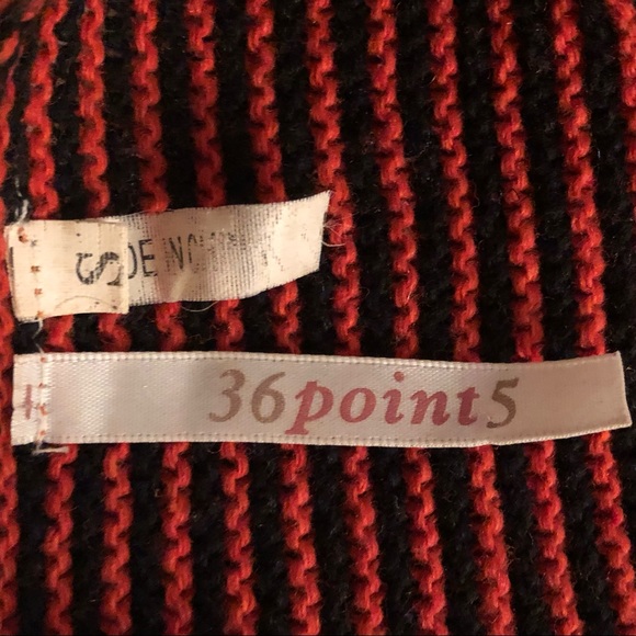 36 Point 5 Orange Boho Geometric Tribal Aztec Ikat Print Waterfall Open Cardi - Picture 4 of 5